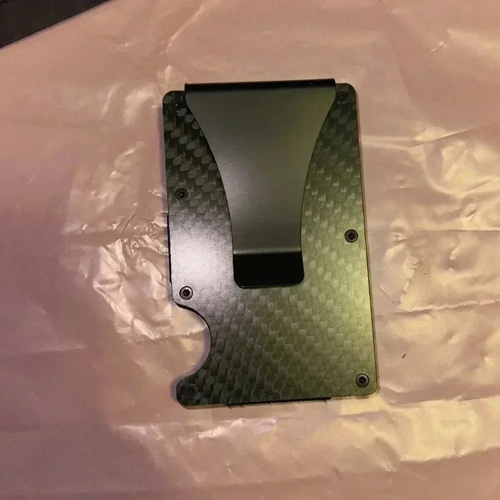 Premium Carbon Fiber Wallet for Men -Black Chic RFID Blocking Credit Card Holder